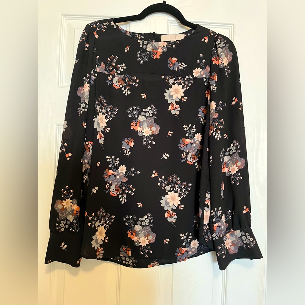 Long sleeve floral blouse